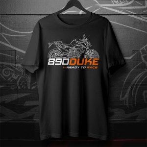 KTM 890 Duke Graphic Tee – Racing Art Design, Motorcycle Theme, Bold Lines, Vivid Colors