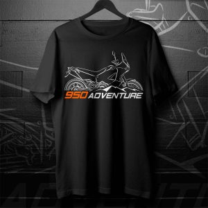 KTM 950 Adventure Graphic Tee with Minimalist Motorcycle Design and Bold Typography