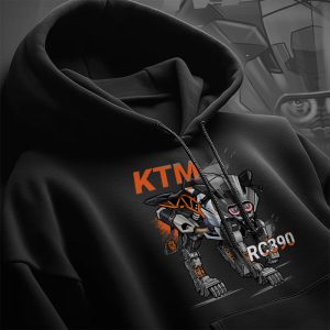 KTM RC 390 Wolf Graphic Hoodie – Bold Mechanical Wolf Design in Black