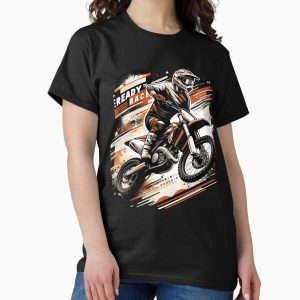 KTM Super Moto Racing T-Shirt with Dynamic Rider Graphic and Bold Action Art