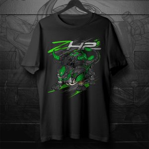 Kawasaki Z H2 & SE Graphic Tee – Bold Green Dragon Art Design for Motorcycle Enthusiasts