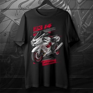 Kawasaki ZX-14 Ninja Graphic Tee with Iconic Motorcycle Art and Bold Red Accents