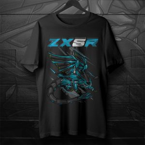 Kawasaki ZX-6R Dragon Graphic Tee with Bold Dragon Art and Vibrant Colors