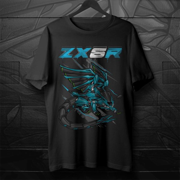 Kawasaki ZX-6R Dragon Graphic Tee with Bold Dragon Art and Vibrant Colors