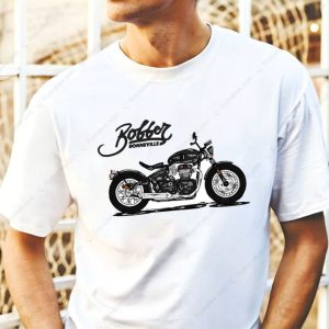 Triumph Bonneville Bobber Black Graphic Tee – Vintage Motorcycle Art Design T-Shirt