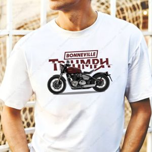 Triumph Bonneville Bobber Vintage Motorcycle Graphic T-Shirt for Enthusiasts