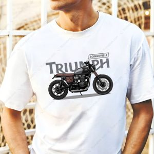 Triumph Bonneville Bobber Vintage Motorcycle Graphic Tee Shirt