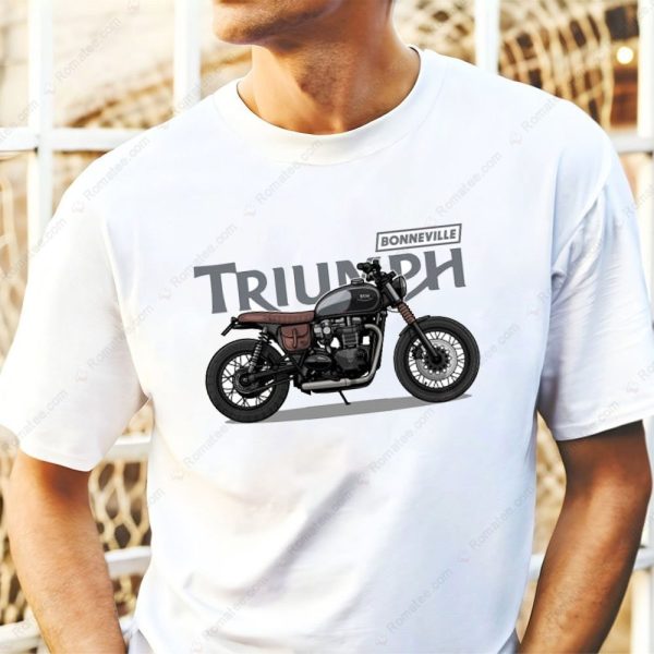 Triumph Bonneville Bobber Vintage Motorcycle Graphic Tee Shirt
