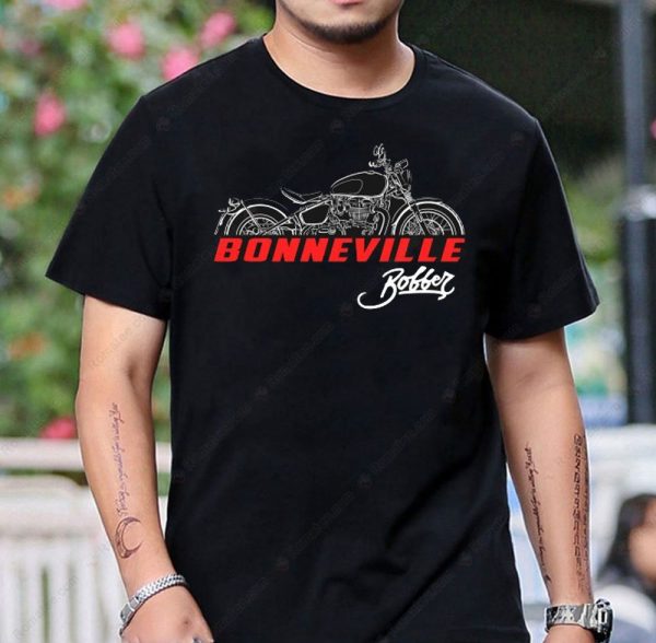 Triumph Bonneville Bobber Vintage Motorcycle Graphic Tee for Riders and Enthusiasts