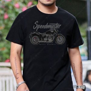 Triumph Bonneville Speedmaster Motorcycle Graphic Tee Black T-Shirt for Riders and Fans