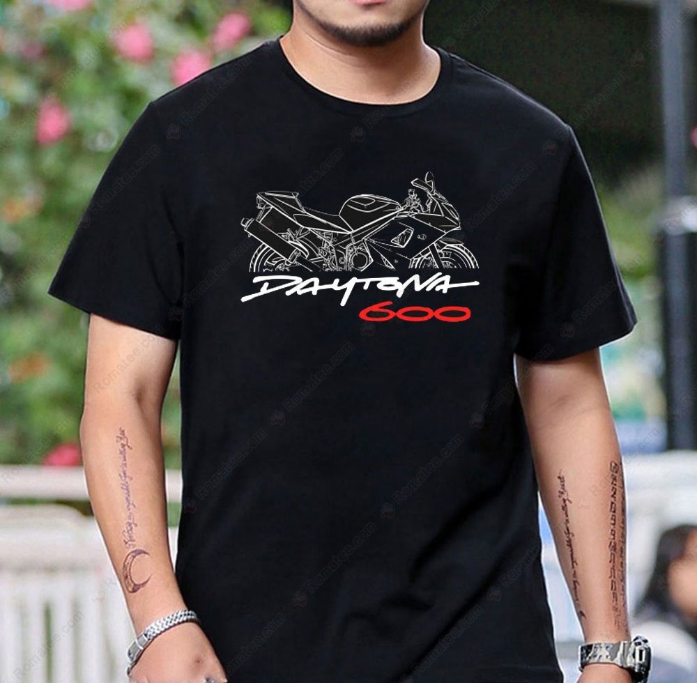 Triumph Daytona 600 Graphic Tee - Motorcycle Art Design Shirt for Bikers Triumph Daytona 600 Graphic Tee - Motorcycle Art Design Shirt for Bikers