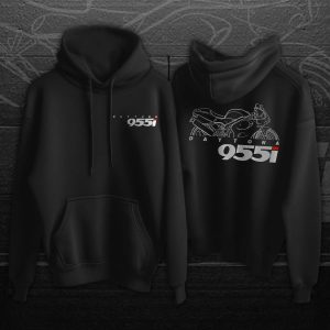 Triumph Daytona 955i Graphic Hoodie with Iconic Motorcycle Artwork and Vintage Design