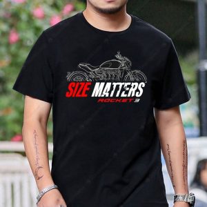 Triumph Rocket 3 GT Size Matters Graphic Tee – Bold Motorcycle Art and Design