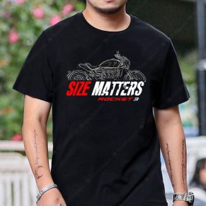 Triumph Rocket 3 TFC Size Matters Motorcycle Graphic T-Shirt for Riders