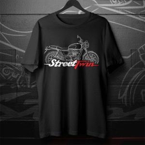 Triumph Street Twin Motorcycle Graphic Tee – Classic Bike Art Design