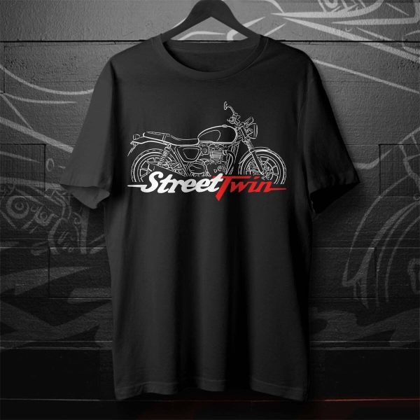 Triumph Street Twin Motorcycle Graphic Tee – Classic Bike Art Design