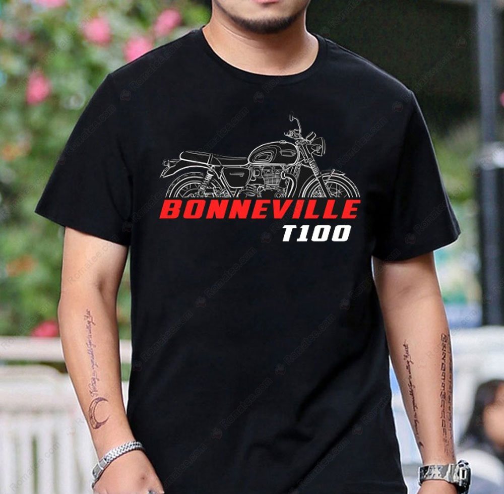 Triumph T100 Bonneville Motorcycle Graphic Tee for Riders and Fans Triumph T100 Bonneville Motorcycle Graphic Tee for Riders and Fans