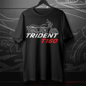 Triumph T160 Trident Vintage Motorcycle Art Graphic Tee Shirt