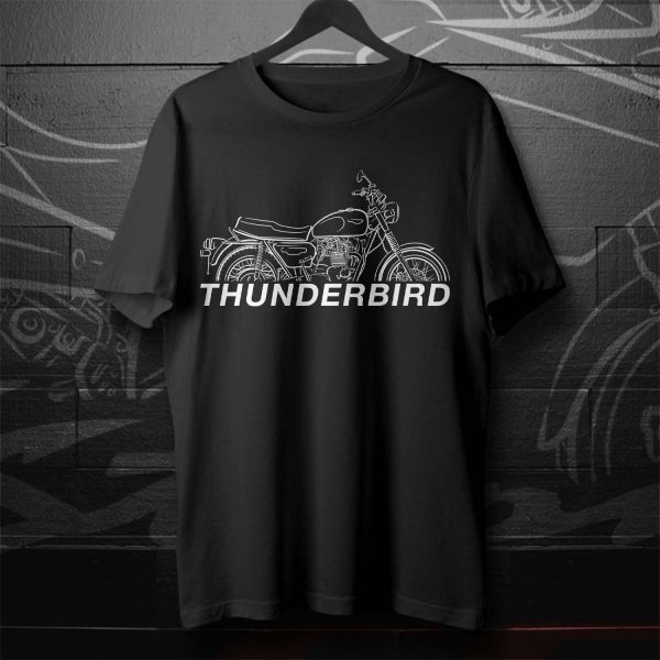 Triumph TR65 Thunderbird Vintage Motorcycle Graphic Tee Shirt for Enthusiasts