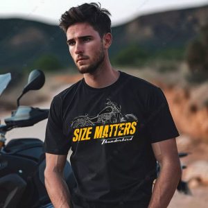 Triumph Thunderbird Nightstorm Motorcycle Art T-Shirt – Size Matters Graphic Design