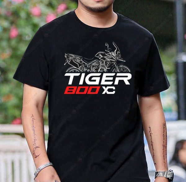 Triumph Tiger 800 XC Graphic Tee – Motorcycle Art Design for Riders and Enthusiasts