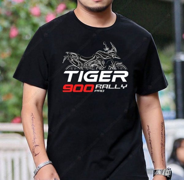 Triumph Tiger 900 Rally Pro Graphic Tee – Bold Motorcycle Art Design for Enthusiasts