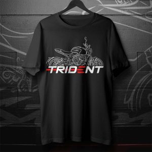 Triumph Trident 660 Motorcycle Graphic Tee – Bold Line Art Design for Riders